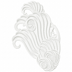 3D Specialty Lace And Swan Embroidery Design 12